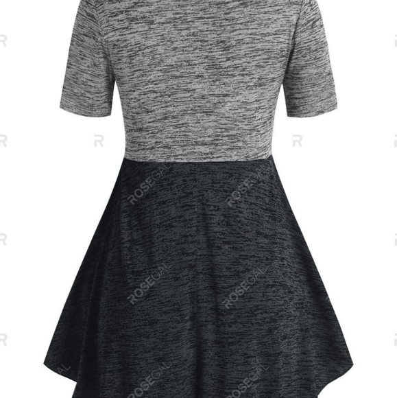 Cute Gray Shirt With Square Ring - Picture 2 of 3